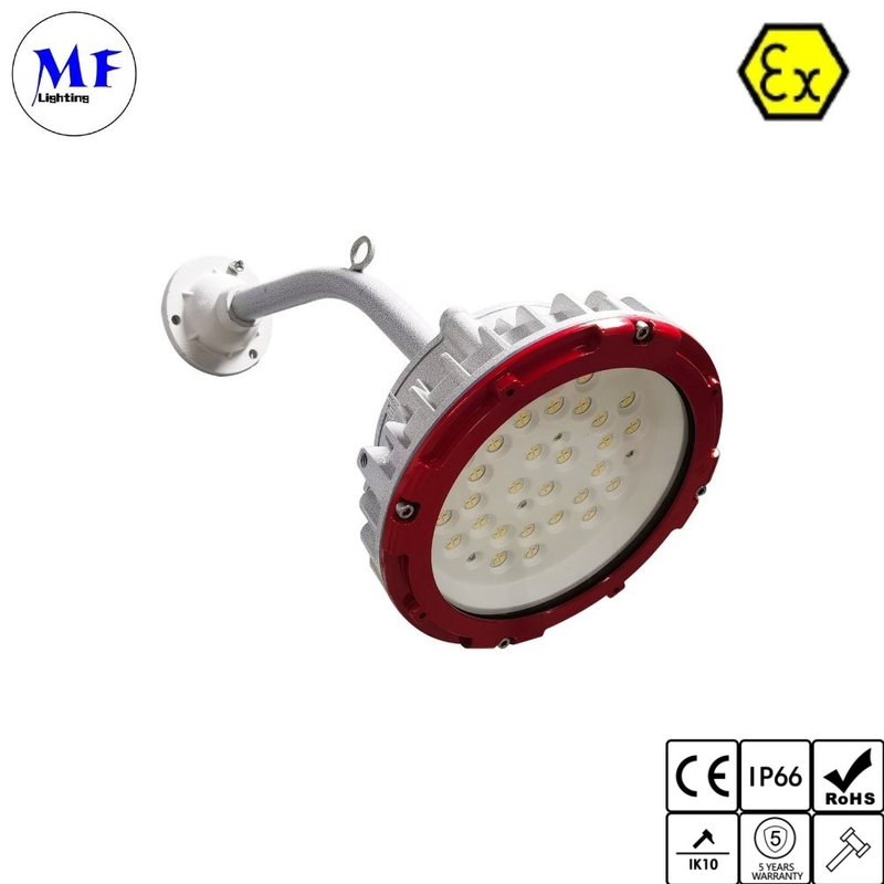20W-100W Ex LED Explosion Proof Light With IP66 IK10 Tempered Glass Stainless Steel Aluminum
