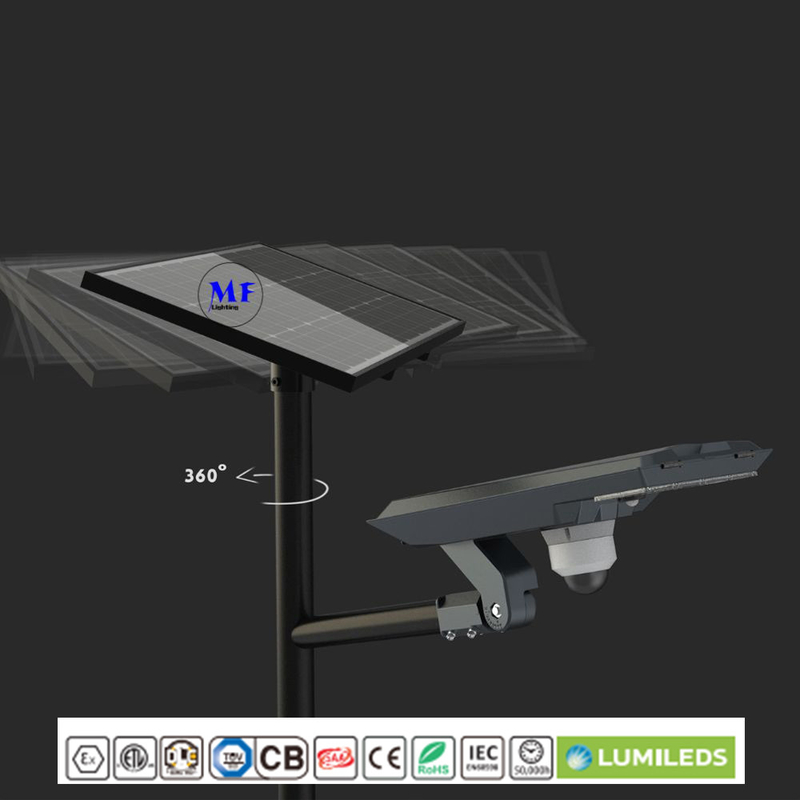 IP66 Outdoor LED Solar Street Light With IR/Motion Sensor Security CCTV Camera