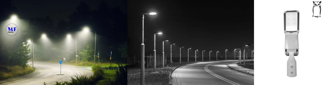 Luz de rua de inundação LED com suporte de controle inteligente 100W 0-10V Dim Die Casting Alumínio à prova d'água IP65 175lm/W 18