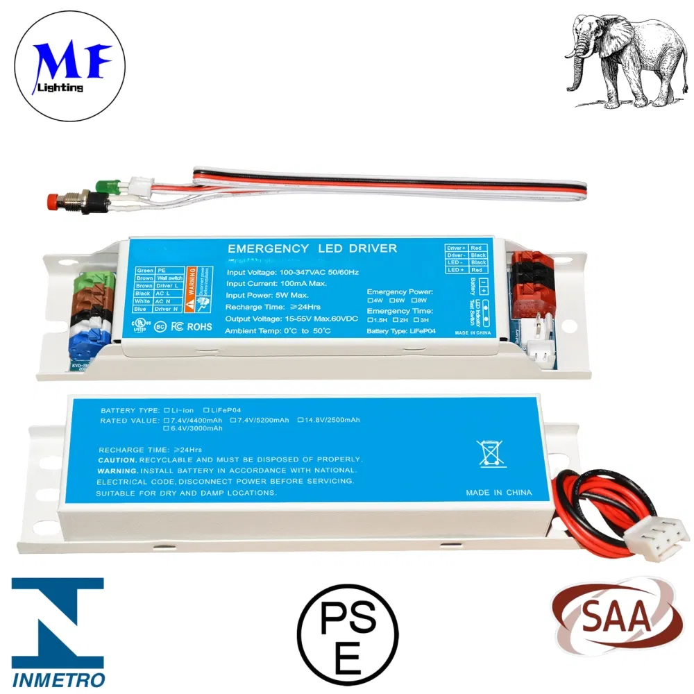 10W 100-277VAC UL924 CSA Li-ion Auto Test Garantia de 5 anos Luz de Emergência Downlight Painel de Teto Luz de Emergência Ballast Powerpack para Caso de Emergência 1