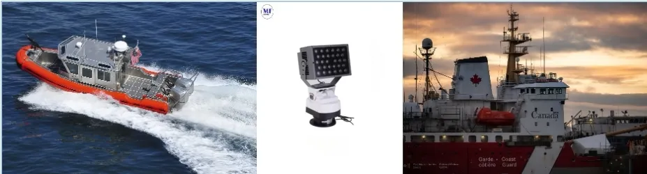 Luzes LED de Busca e Salvamento para Barco Luz à Prova D'água IP65 Aço Inoxidável Alumínio Prisão Navio de Guerra Marítimo Embarcação Marinha Expedição Marítima 300 Metros 6