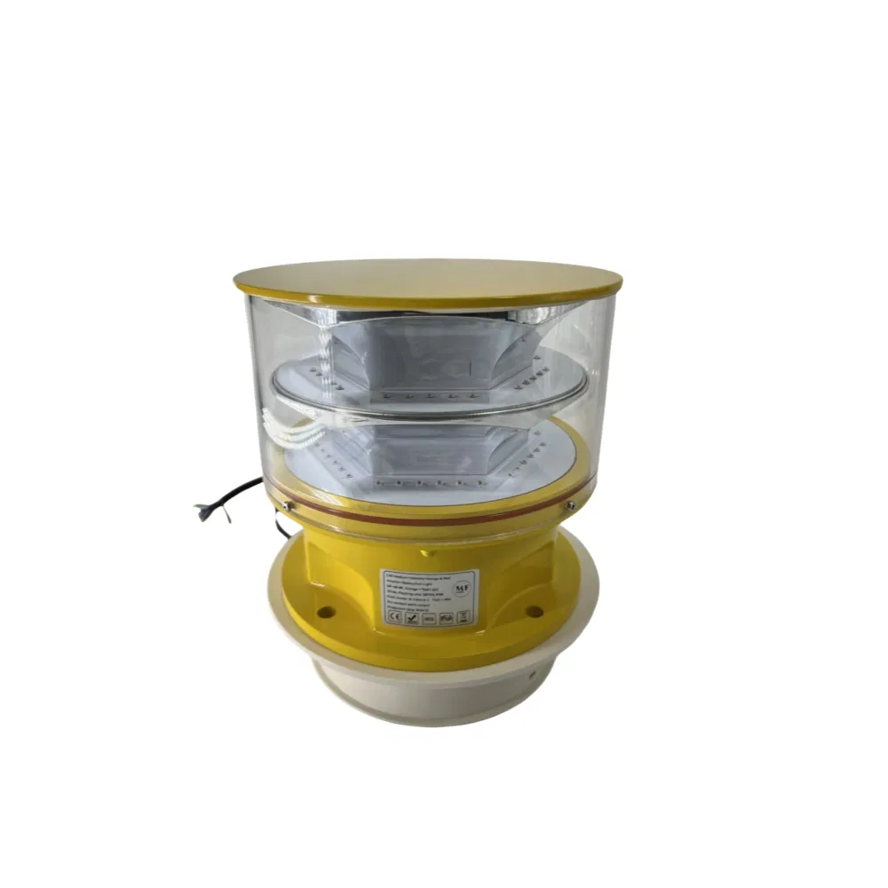 Luz de Obstrução de Aviação LED  Fotocélula Fundição Sob Pressão IP66Telecomunicações Amarelo Gás Petróleo Plataforma Offshore 5