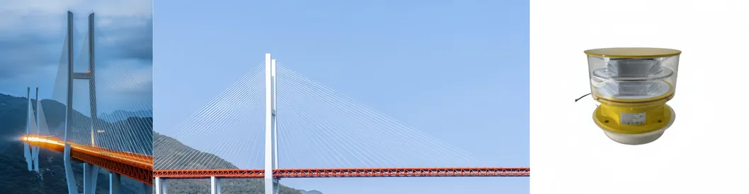 Luz de Obstrução de Aviação LED Fotocélula Fundição Sob Pressão IP66Telecomunicações Amarelo Gás Petróleo Plataforma Offshore 16
