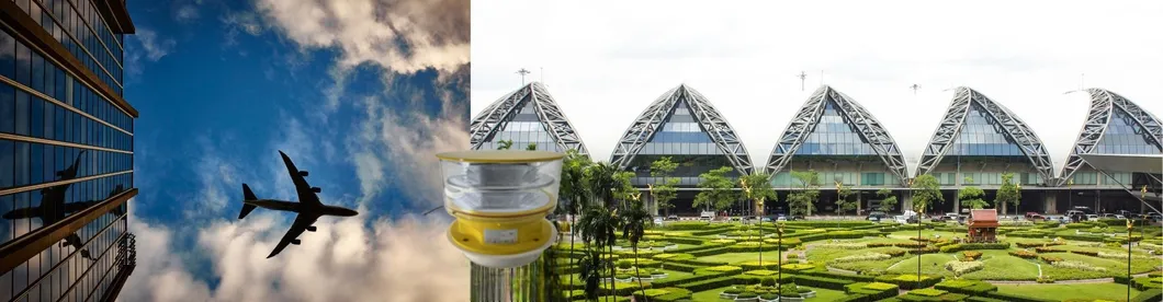 Luz de Obstrução de Aviação LED Fotocélula Fundição Sob Pressão IP66Telecomunicações Amarelo Gás Petróleo Plataforma Offshore 15