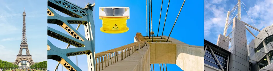 Luz de Obstrução de Aviação LED  Fotocélula Fundição Sob Pressão IP66Telecomunicações Amarelo Gás Petróleo Plataforma Offshore 17