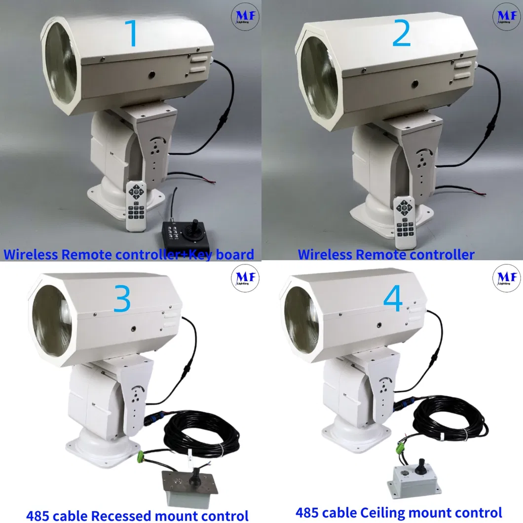 LED Spot Search Light 200W 300W IP66 resistente à água aço anticorrosivo 1000m 3000m Navio de mar Navio de barco Lâmpada de busca e resgate remota 13