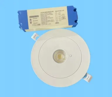 Luz de Sinalização de Saída de Emergência Antipânico Downlight 3h IP65 Bateria Shopping Oficina Centro Comercial 4