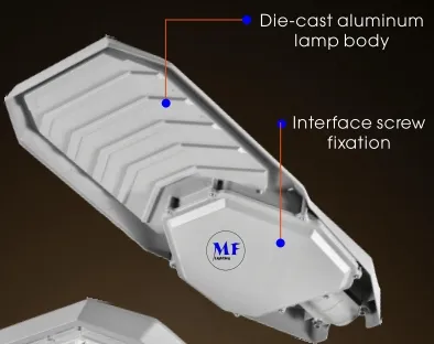 LED Solar Garden Street Wall Light Alumínio à prova d'água 200W IP65 Ik08 Compactado Parque Caminho Calçadas Estrada 3