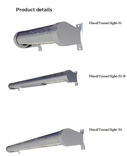 Luz de Jardim LED Alu. Poste à prova d'água Instalação rápida IP66 Ik10 Rodovia Inundação Subterrânea Armazém Mineração Túnel 3