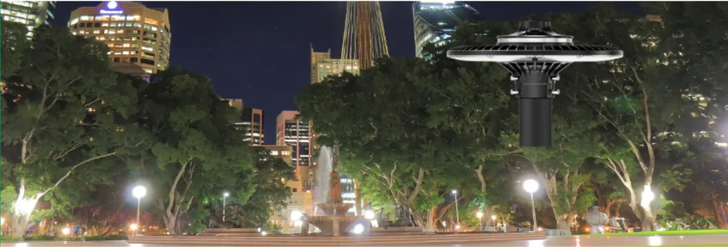 Lâmpada de jardim LED Ajustável 150W IP65 Construída-em à prova d'água 130lm/W Redonda Preto pátio de jardim Parque Yard Post Top 13
