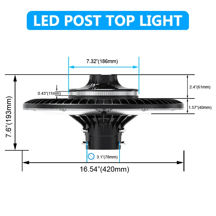 Poste de luz de jardim LED de economia de energia, luz de área, 140lm/W, Smart-Tuning, 200W, para área de descanso de rodovias, complexo esportivo, calçadão à beira-mar 5