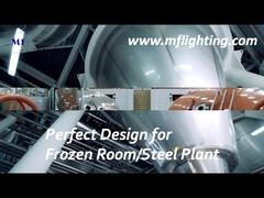 Luminária LED Tri Proof de 600 mm 25 W com difusor de vidro temperado