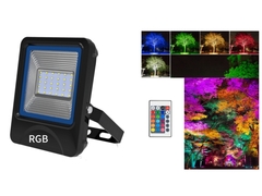 Luz de inundação impermeável exterior do diodo emissor de luz do projetor IP66 de RGBW 10W 20W 30W 50W 100W com controlo a distância