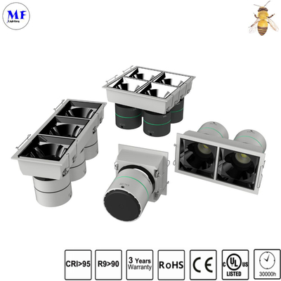 CE, CQC, ETL, RoHS, SAA Square Trim Aluminum Housing Recessed Downlight Interior Lighting LED Ceiling Down Light