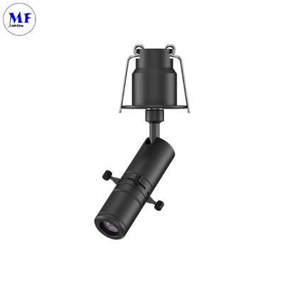 High-Definition 15° ~36° /55° Zoomable Smart Control LED Contour Spotlight Shapeable Track Light Gobo Projector for Museum Art Gallery Commercial