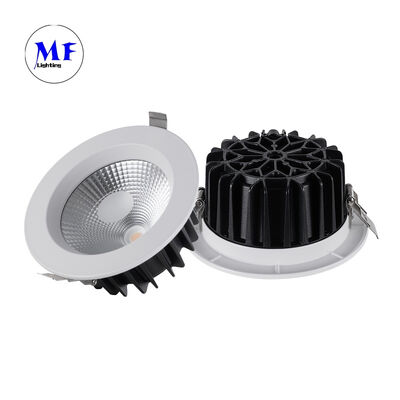 Factory Price Spring Clip Installation 40W COB Downlight 2700-6000K Tunable CCT High CRI Ra90 Triac 0-10V Dali-2 Dali Dt8 Tuya Zigbee Dimmable Down Light