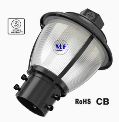 Luminária LED de Jardim Ajustável Anti-Choque IP65 48/64/80W Impermeável 130lm/W Poste Preto e Branco para Gramado
