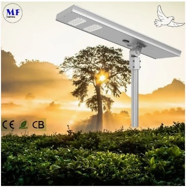 LED Solar Street Garden Light Motion Sensor Branco Prateado 120W 100W 80W Alu. IP66 Passadeiro Vila pátio