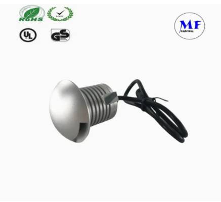 Luz de Degrau LED Prateada 3W 12V IP65 Caminho Calçada Quadrados Pavimento Jardim