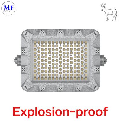 Preço de fábrica 400W Luz de inundação à prova de explosão IECEx ATEX Alumínio de fundição a moagem IP66 IK08 Petróleo Gás Química Mineração Indústria de riscos marítimos Luz à prova de explosão LED