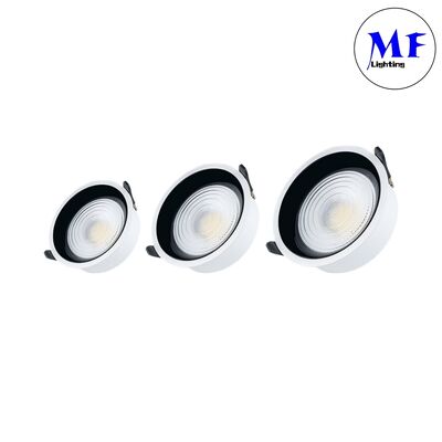 Downlight LED Embutido Inteligente de Alumínio de Alta Qualidade com Potência CCT Ajustável 7W/10W/12W/15W/18W/20W/25W/30W/35W/40W/45W/50W/60W/70W/80W/100W