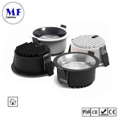 35W 160lm/W Spot Downlight Triac /0-10V/Dali/TUYA Zigbee Dimmable CRI90 IP20 Ângulo de feixe largo 120° 8INCH/10INCH Luz LED anti-reflexão para espaços comerciais e residenciais