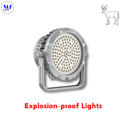 240W LED Proof Explosion Flood Light Atex Certificado IP66 Ik08 Durável Redondo Robusto 240W GNL Petróleo Gás Industrial Plataforma Marinha Mineração Química Industrial