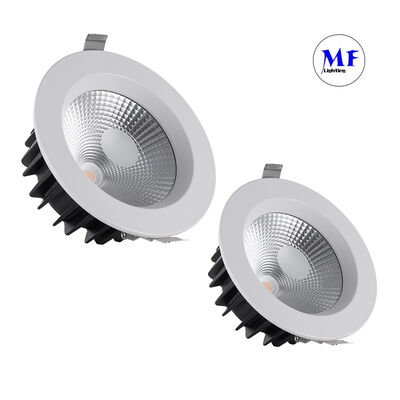 Preço da fábrica Instalação de clip de primavera 40W COB Downlight 2700-6000K CCT ajustável High CRI Ra90 Triac 0-10V Dali-2 Dali Dt8 Tuya Zigbee Dimmable Down Light