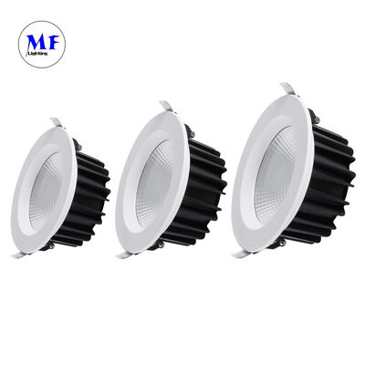 Preço de Fábrica COB LED Downlight Embutido IP40 Difusor Leitoso PC Ângulo de Feixe 60° Triac 0-10V Dali-2 Dali Dt8 Tuya Zigbee Dimerizável 10W Luz Embutida