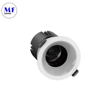 ETL Driver Anti-Flare Recessed LED Downlight COB Chip 15°/24°/36°/55° Ângulo de feixe 110-120LM/W Alto Lumen 5CCT Luz de teto inclinavel
