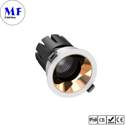 15W LED Down light CRI90 100lm/W UGR<3 ETL Driver 110Vac DIP 5CCT ajustável 200-240VAC Triac/0-10V/ Dali Dimmable Recessed Anti-glare LED Spot Downlight para espaços comerciais