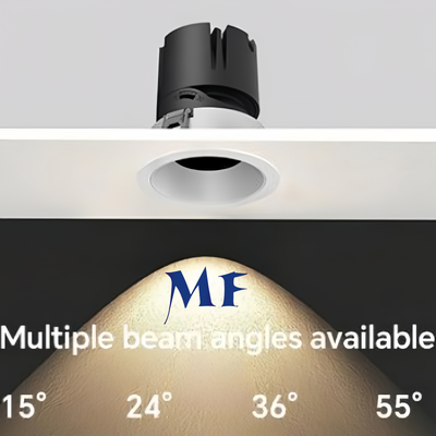 LED Down Light Spotlight Redondo Anti-reflexo 10W 20W 25W 120lm/W EIK07 ETL Driver 5 CCT Ajust Dali Dim COB