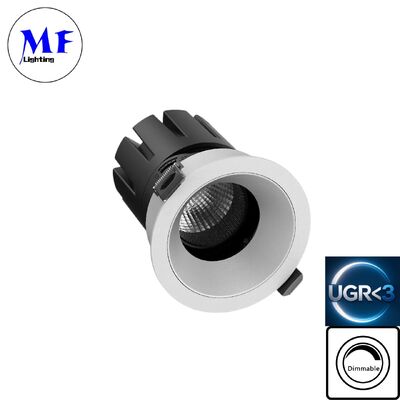 7W LED Down light UGR<3 Anti-reflexo Dimmable ETL Driver DIP 5CCT Ajustável 100LM/W High Lumens para banheiro Industrial Retail Espaços comerciais